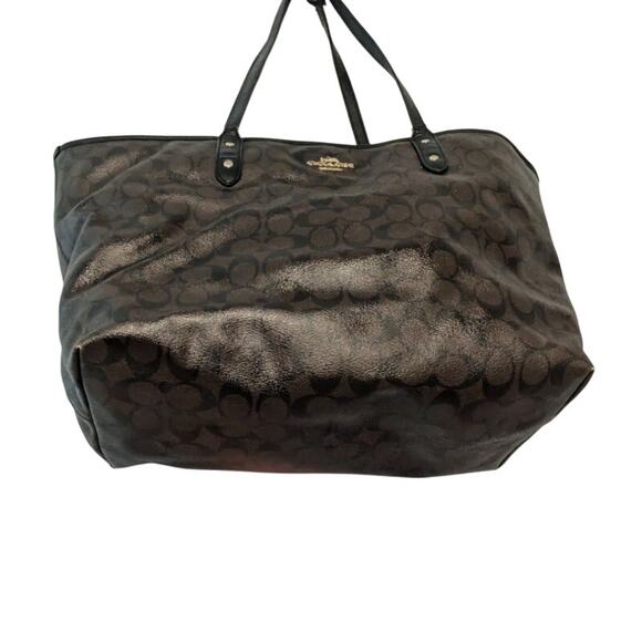 Vintage Brown Coach Large Tote Shoulderbag - Picture 3 of 14